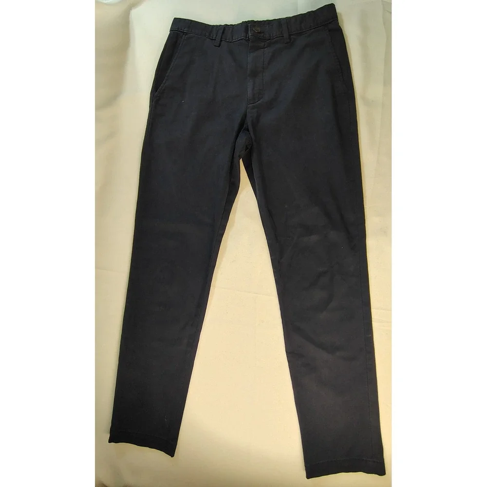 Banana Republic Slim Fit Navy Blue Chino Pants Mens 30x30 Cotton Stretch Twill